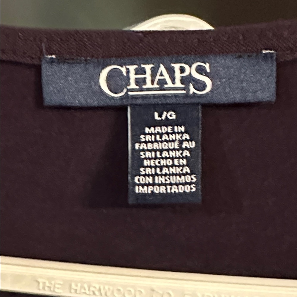 NWT Chaps Purple Dress in size lg - Picture 7 of 10